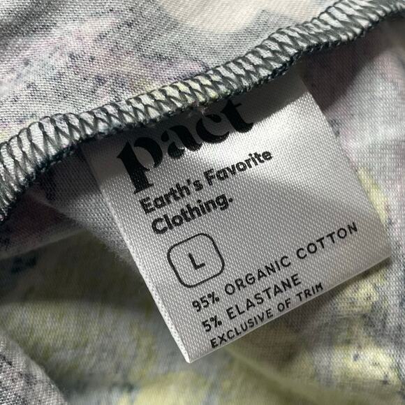 Pact Mixed Striped Floral Crisscross Mini Dress Large Women's Organic Cotton - Picture 5 of 6